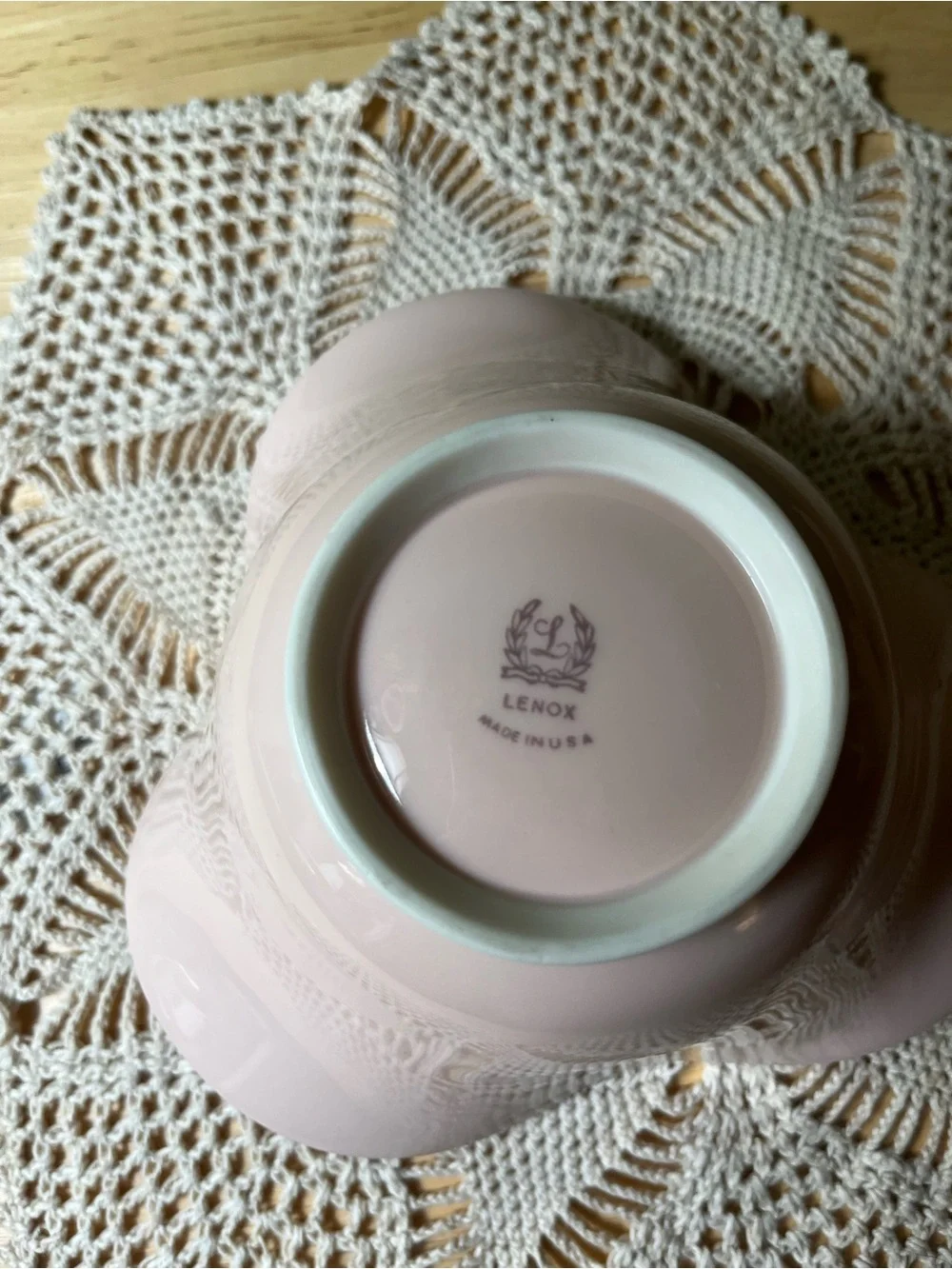 Rare Coral/Pink Lenox Set With A Green Mark